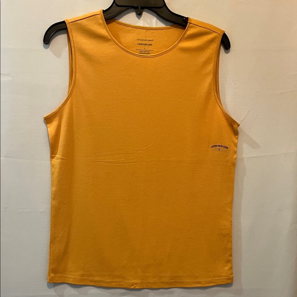 Christopher & Banks women’s mustard yellow sleeveless Tank Top NWOT Size L